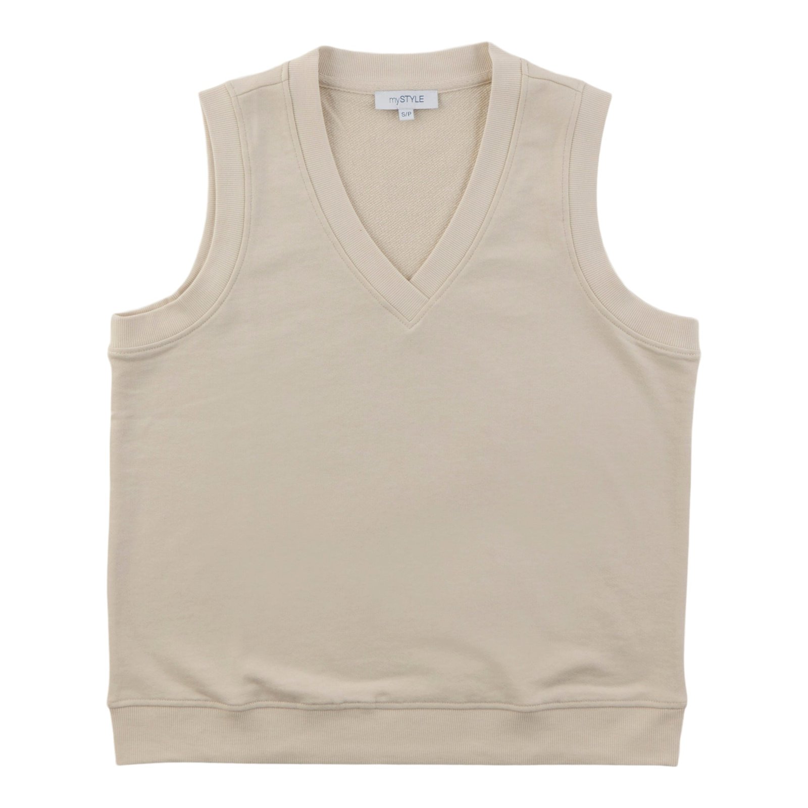 mySTYLE Women's V-Neck French Terry Vest