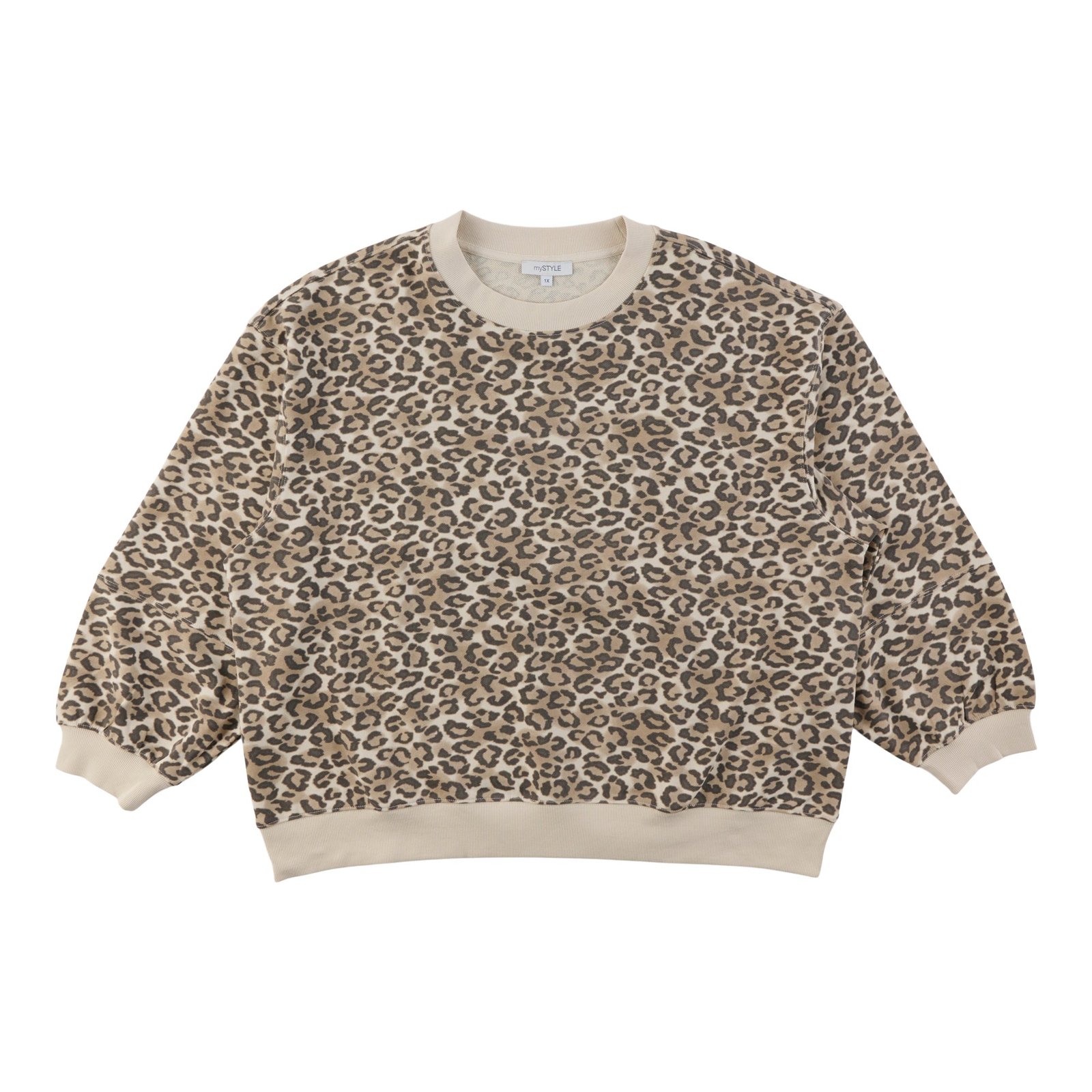 mySTYLE Women's Plus French Terry Sweatshirt