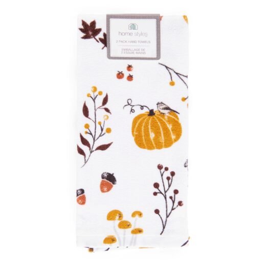 HomeStyles Fall Hand Towels, 16-in x 24-in, 2 Pack