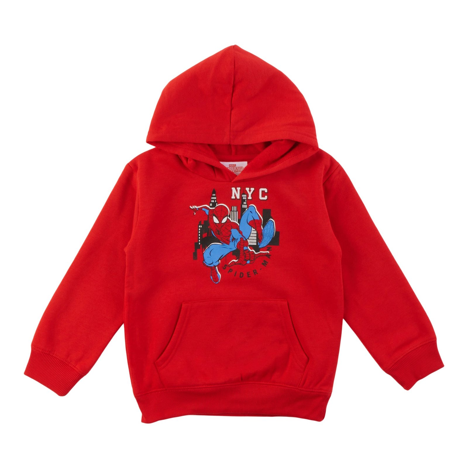 Toddler Boys' Licensed Spider-Man Printed Long Sleeve Hoodie