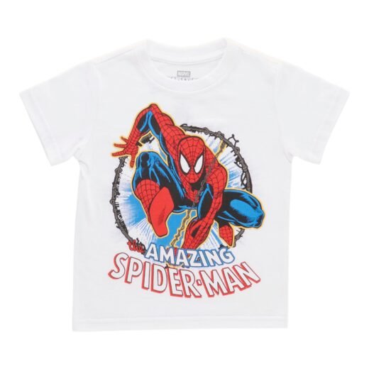 Toddler Boys' Licensed Spider-Man Printed Short Sleeve T-Shirt