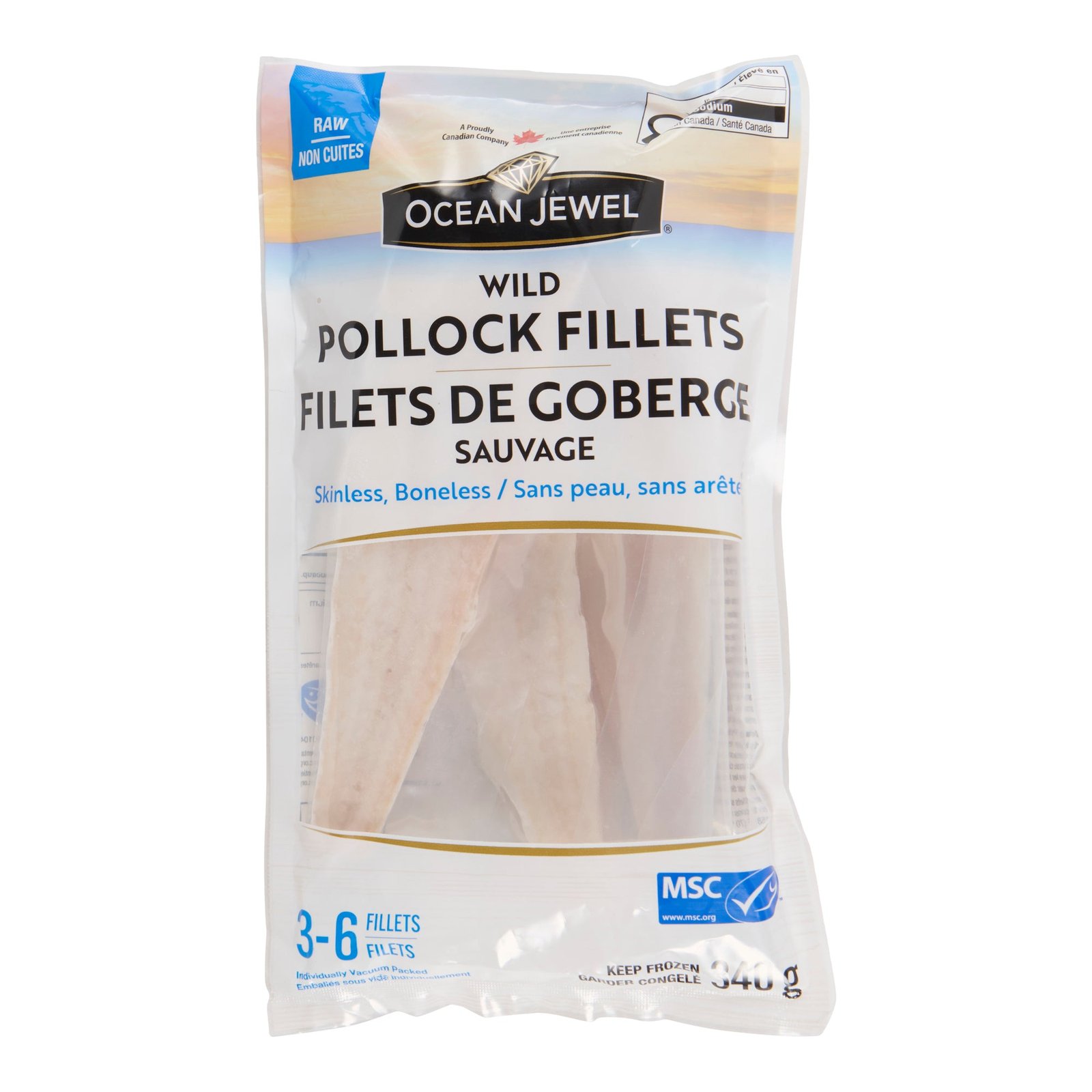 Ocean Jewel Pollock Fillet, 340 g