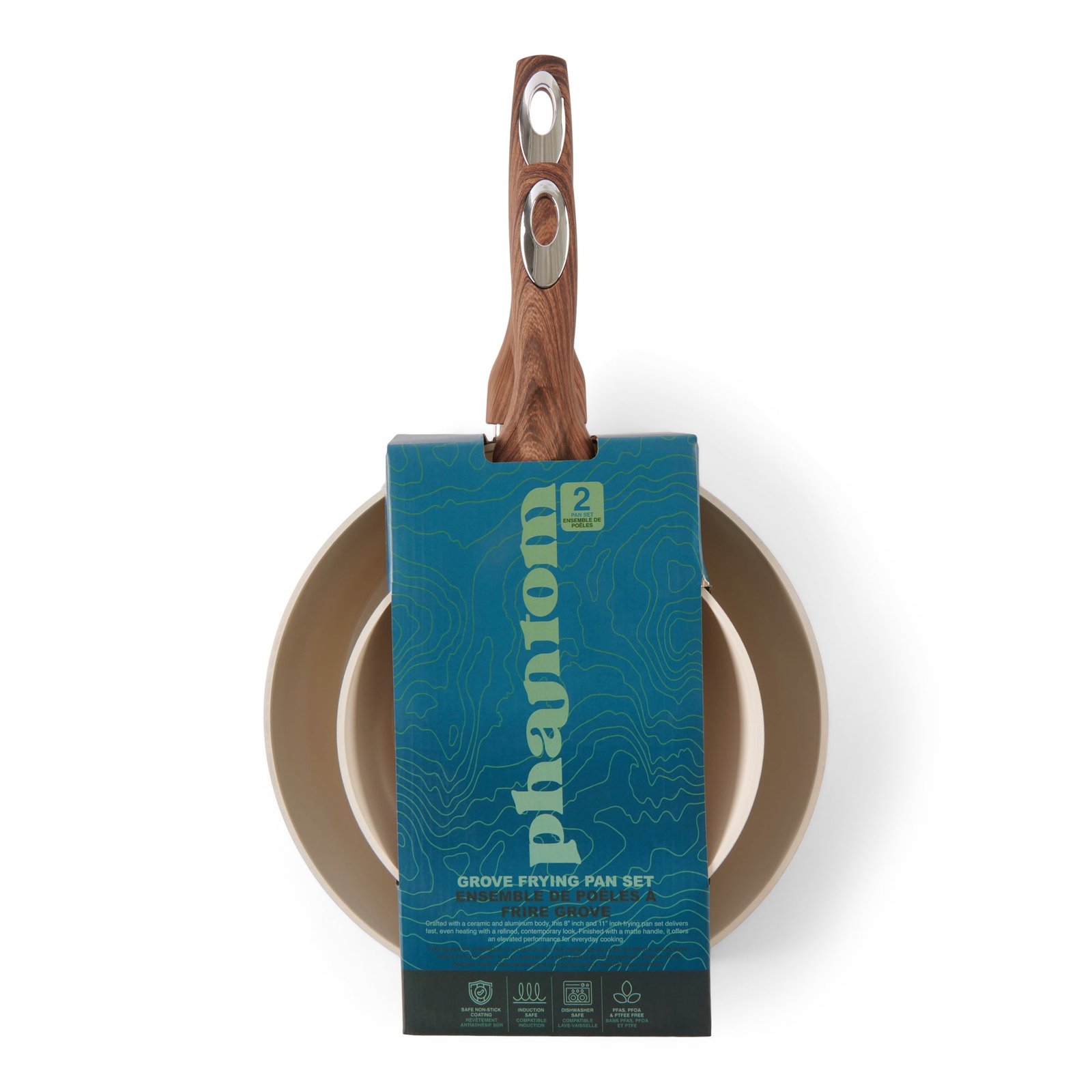 Frying Pan Set, Olive, 2 Piece