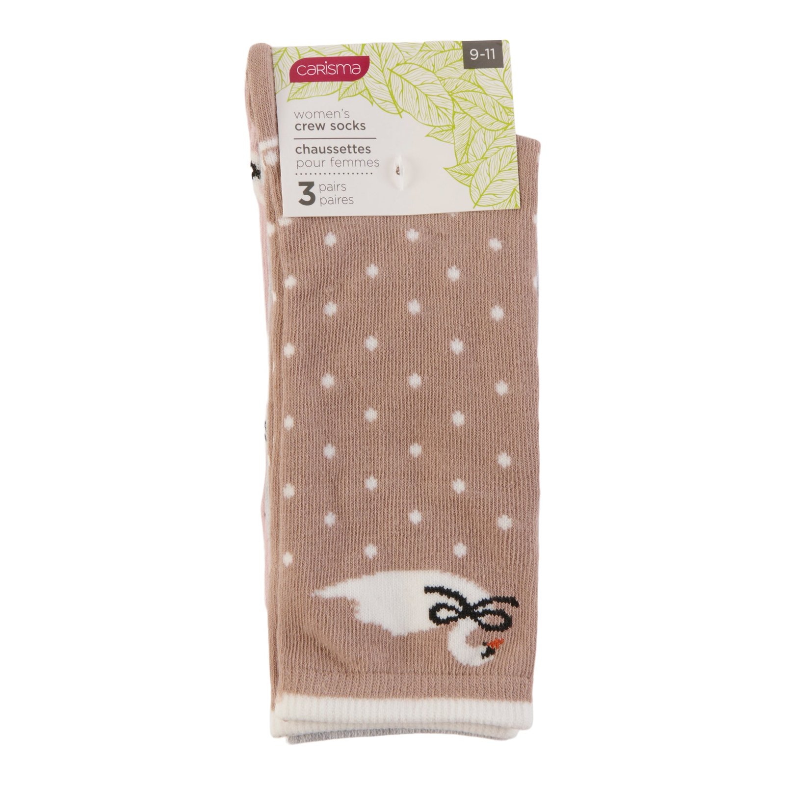 Carsima Women's Crew Socks, 3-Pack, Assorted