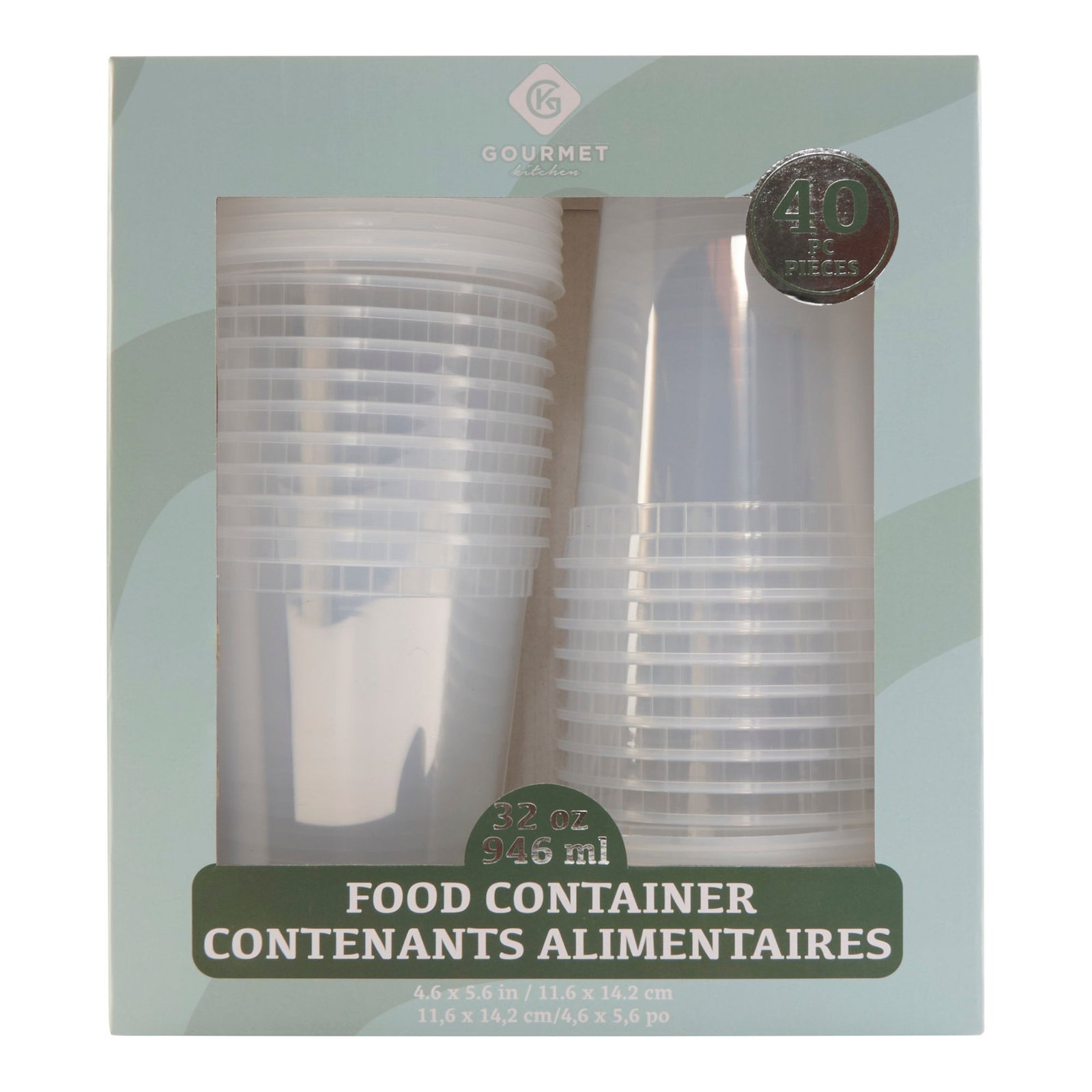 Food Container, 32-oz, 40 Piece