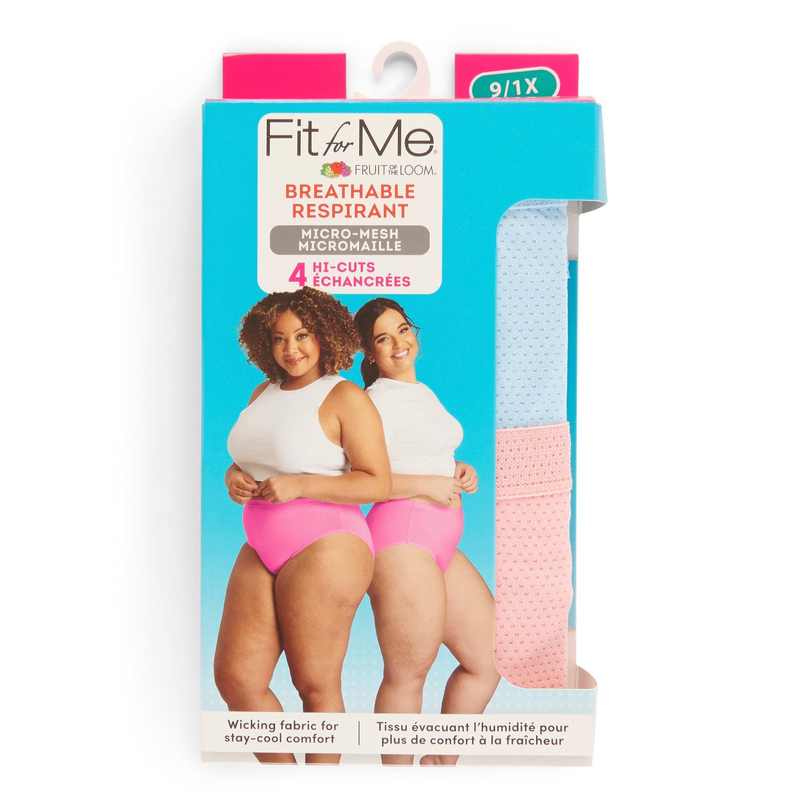 Fruit of the Loom Women's Fit for Me Hi-Rise Underwear, 4-Pack