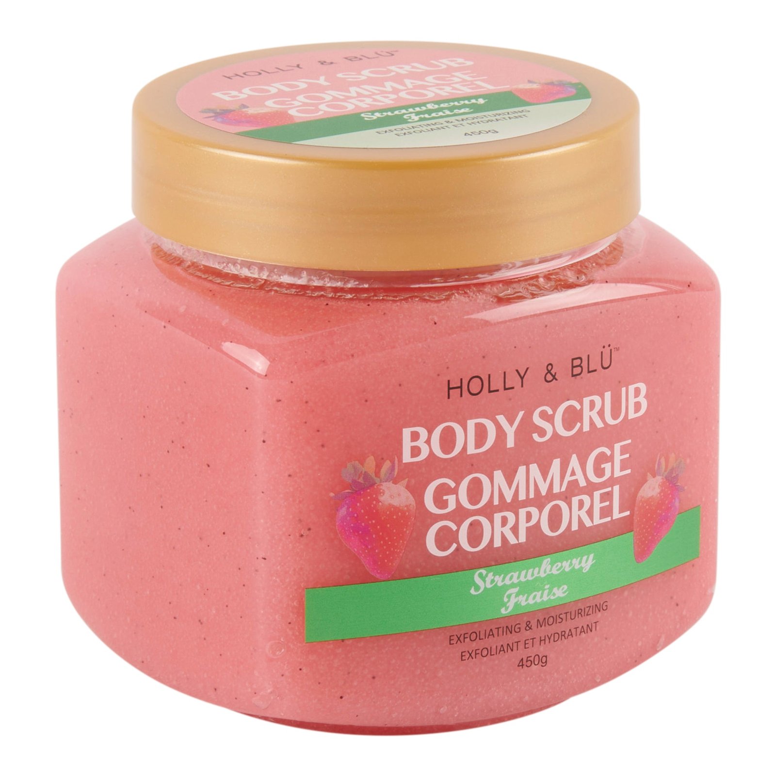 Holly & Blu Body Scrub, Strawberry, 450 g