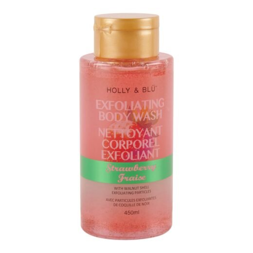 Holly & Blu Exfoliating Body Wash, Strawberry, 450 ml