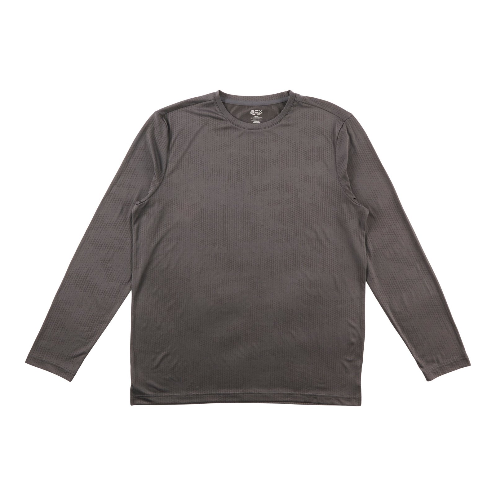 ACX Active Men's Textured Long Sleeve Crew Neck Top
