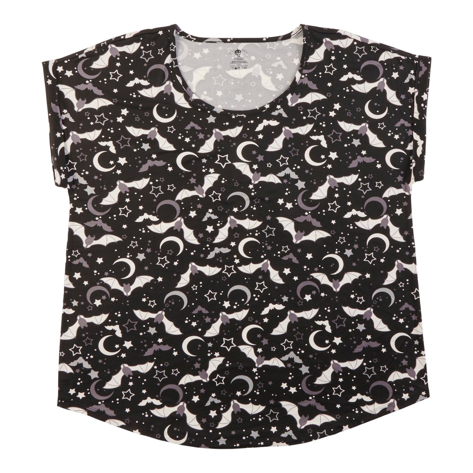 Women's Plus Halloween Print Crew Neck T-Shirt