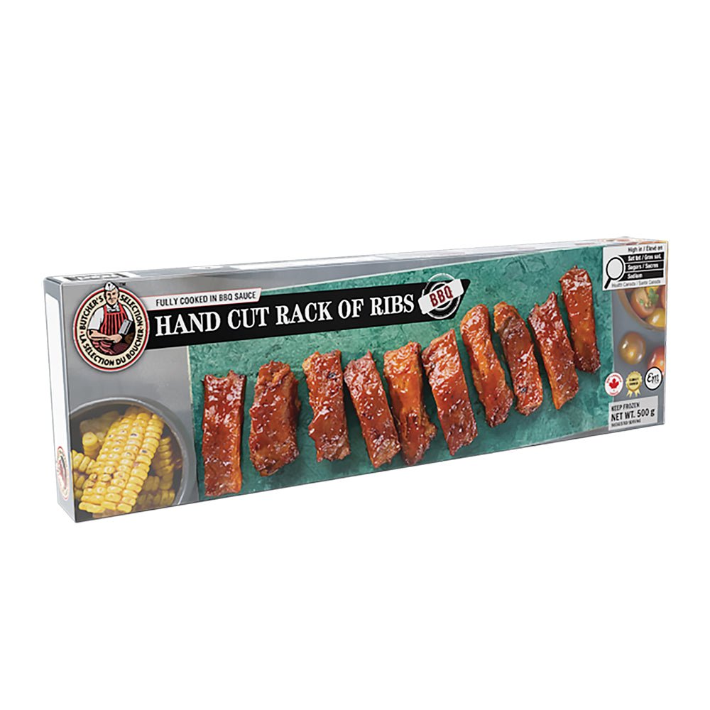 Butcher's Selection Hand Cut Rack of Ribs BBQ, 500 g