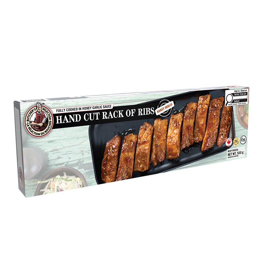 Butcher's Selection Hand Cut Ribs Honey Garlic, 500 g