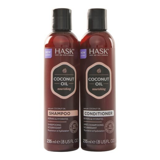 Hask Coconut Oil Shampoo & Conditioner Set, 470 ml