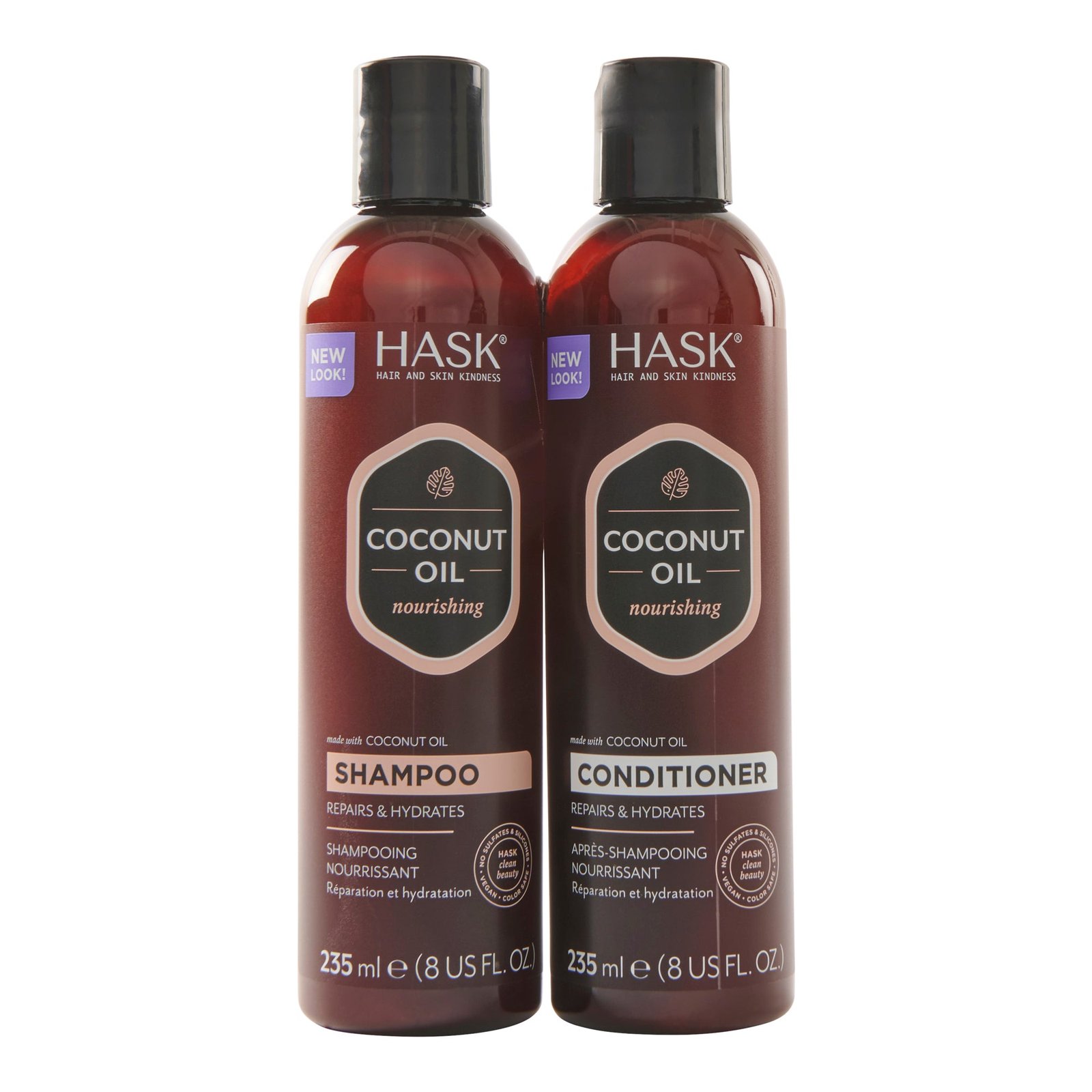Hask Coconut Oil Shampoo & Conditioner Set, 470 ml