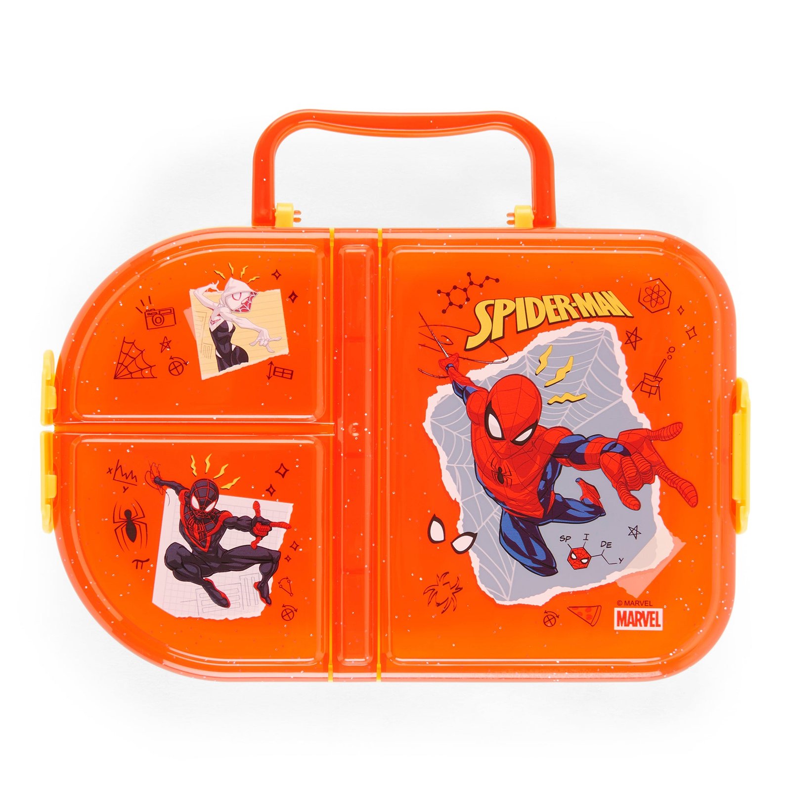 Spider-Man Multi-Compartment Lunch Box, 5.5-in x 8.4-in x 2.2-in.