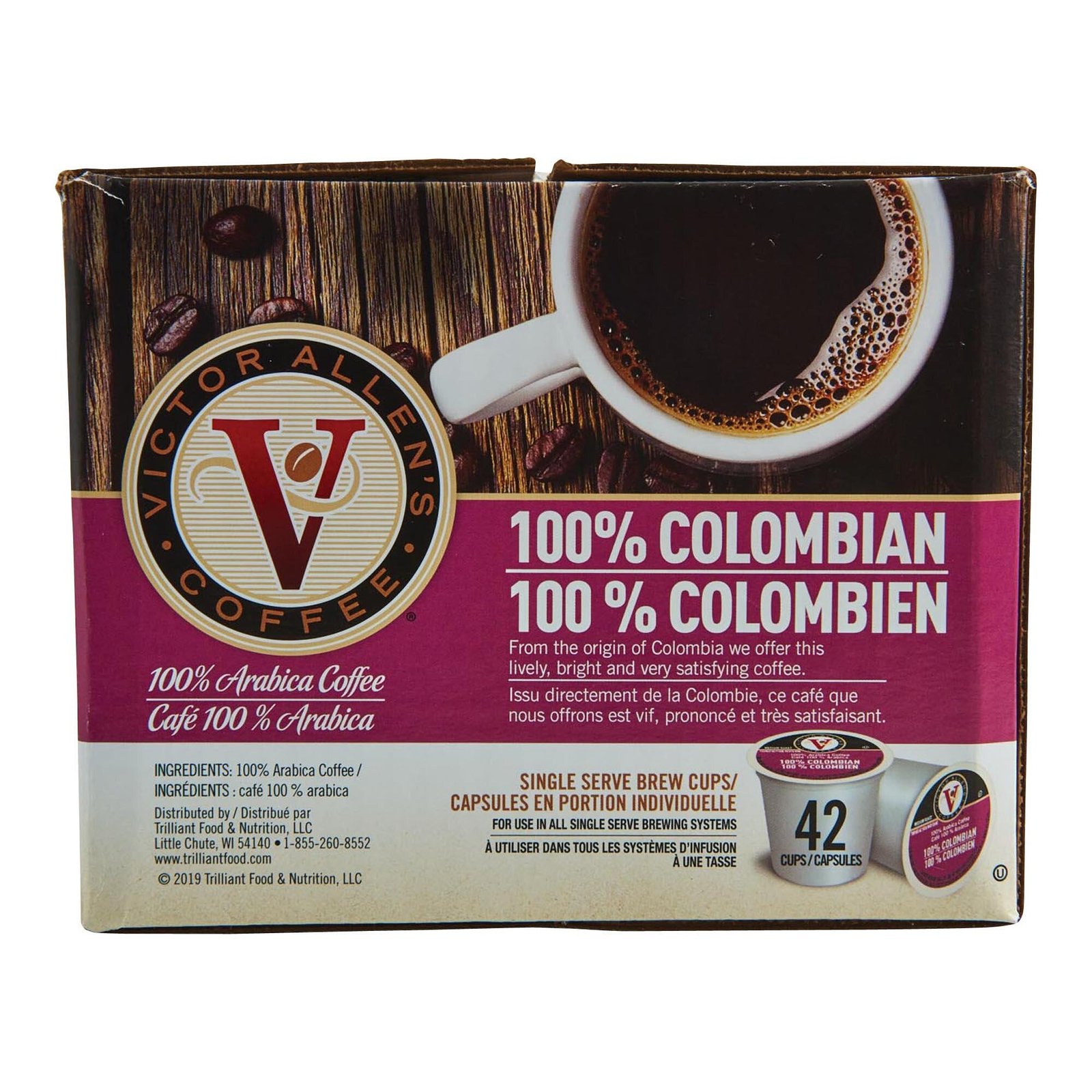 Victor Allen 100% Colombian Keurig Coffee Pods 42pk. - 420g