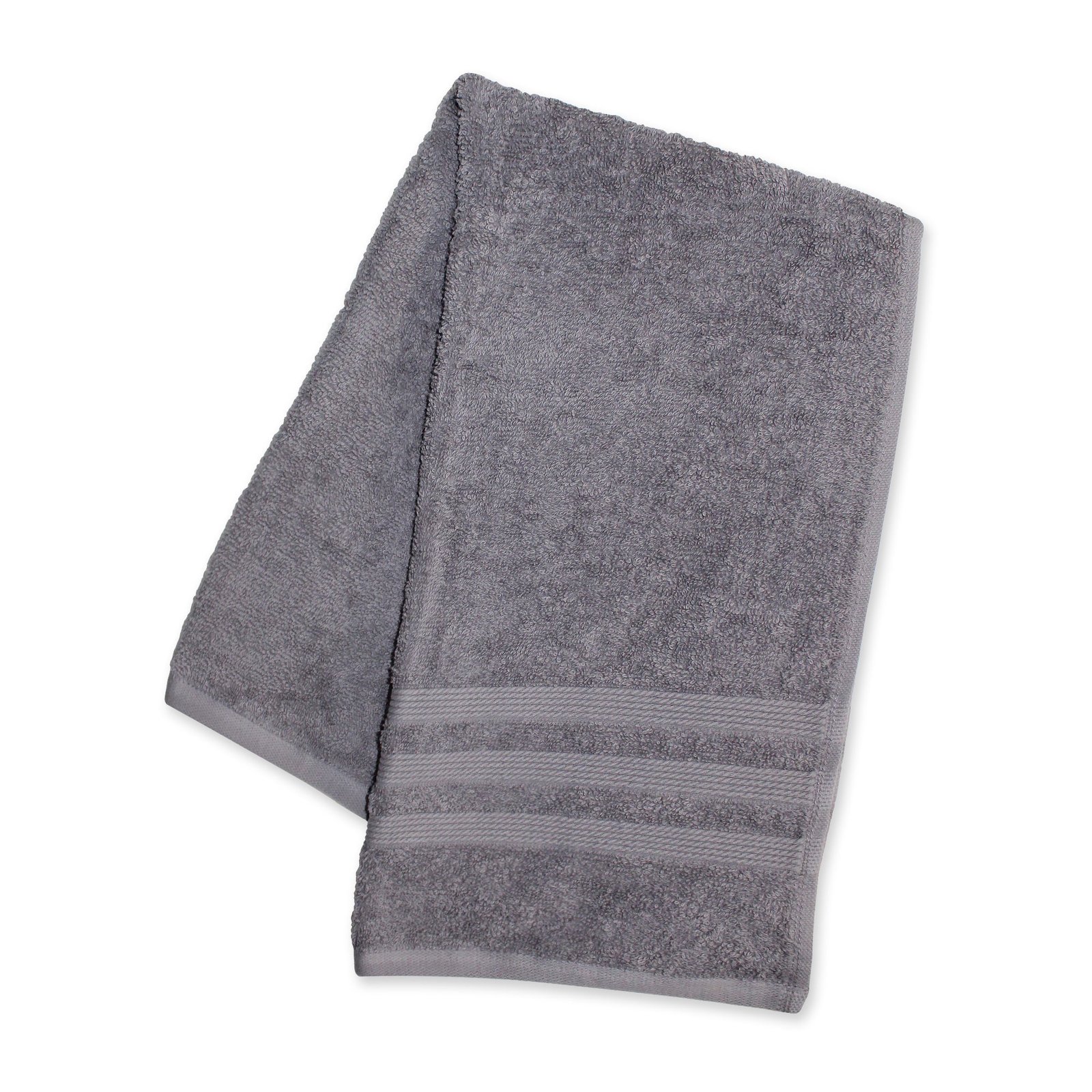 Cleanse Soft Cotton Hand Towel, Silver, 28-in
