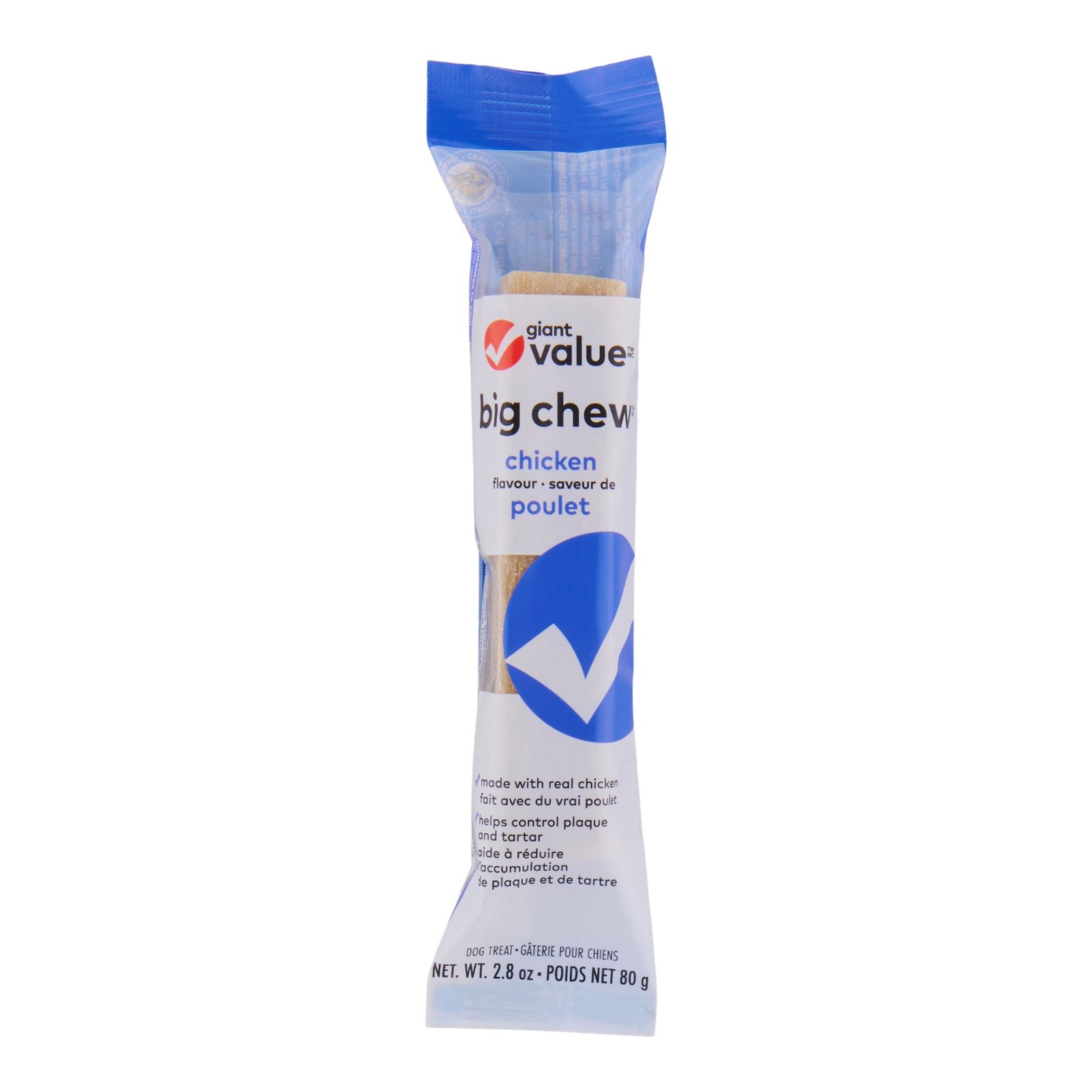 Giant Value Chicken Big Chew with Vitamins and Minerals, 80-g