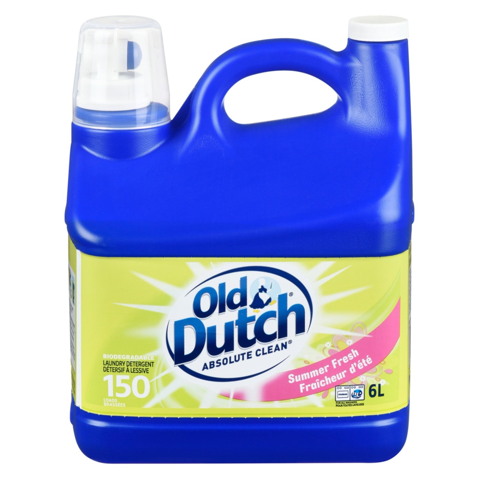 Old Dutch Absolute Clean Summer Fresh Biodegradable Laundry Detergent, 6-L