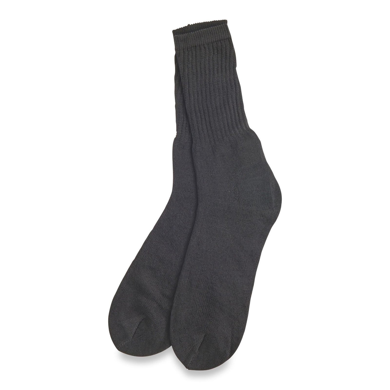 Excersox Men's Ribbed Crew Cut Socks, 20-Pack