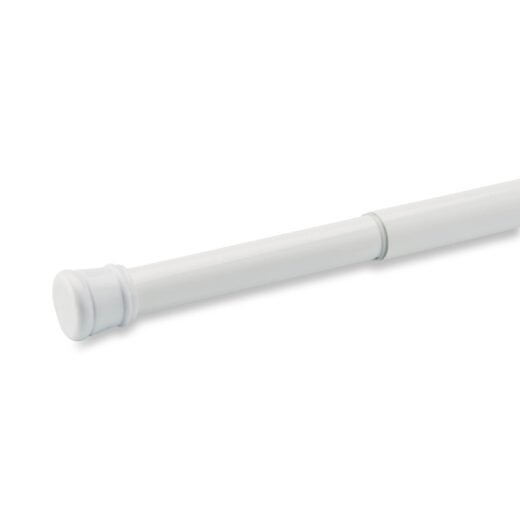 HomeStyles Tension Curtain Rod, White, 40-in to 72-in.