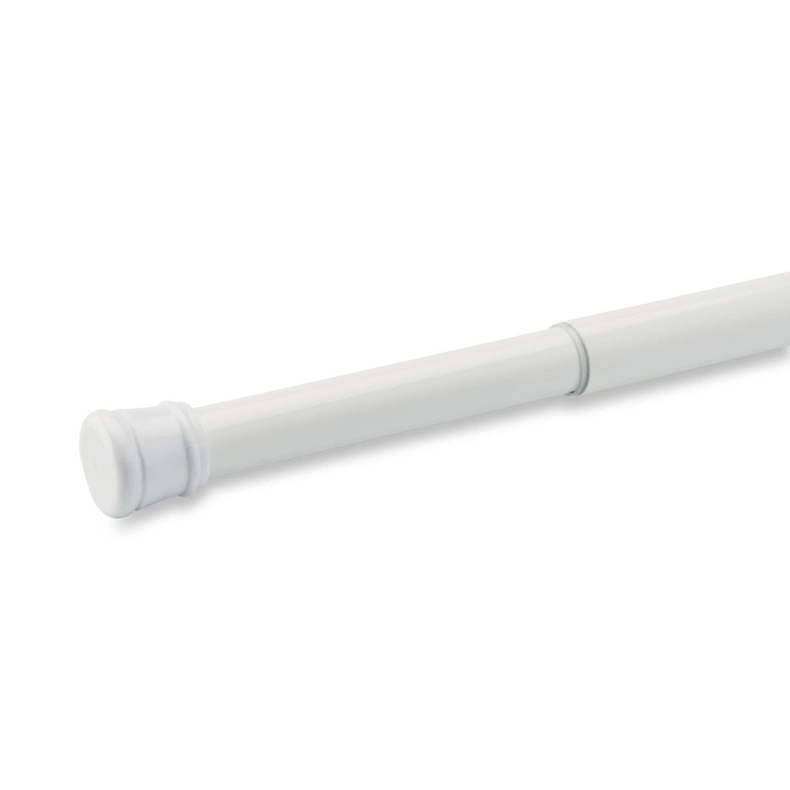 HomeStyles Tension Curtain Rod, White, 40-in to 72-in.