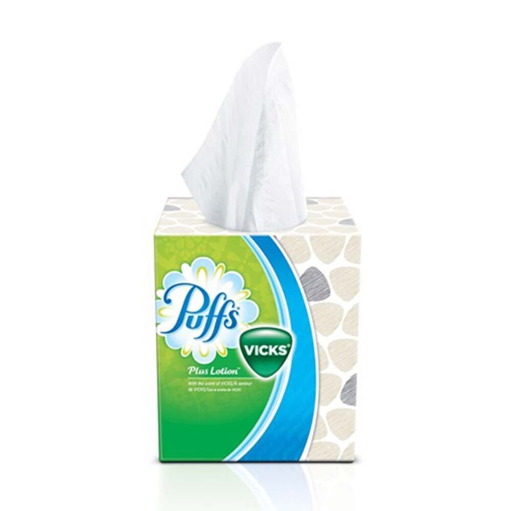 Puffs Plus Lotion Facial Tissues with the Scent of Vicks