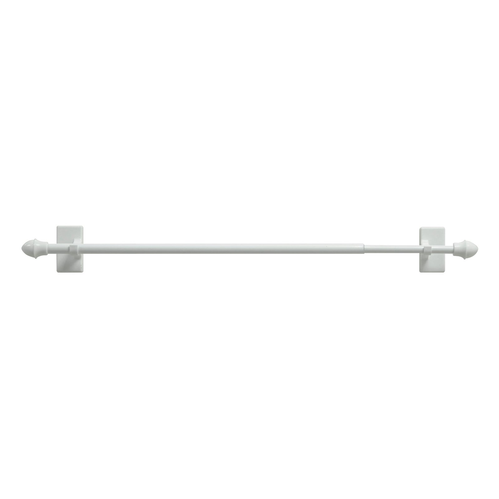 HomeStyles 15-in to 28-in Adjustable Magnetic Curtain Rod, White
