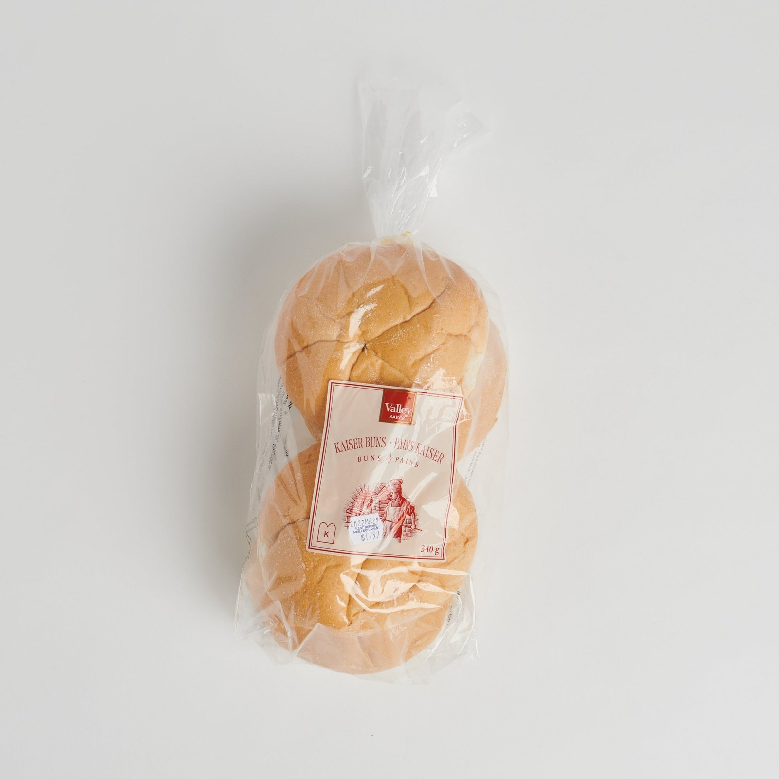 Valley Baker Kaiser Buns, 4-pack, 340-g